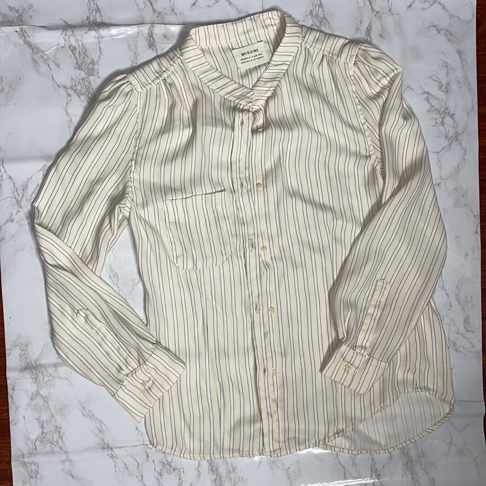 McGuire blouse striped pearl